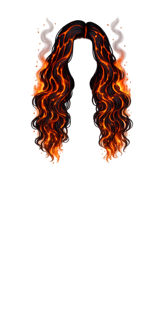 Hot lava hair