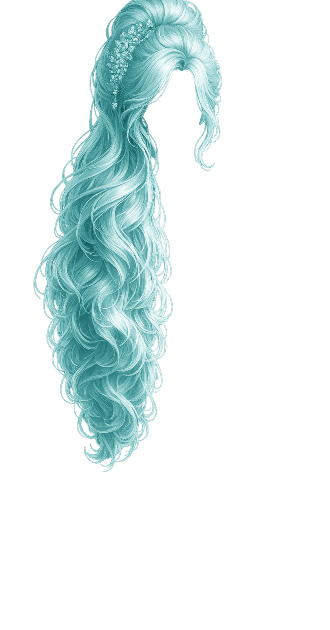 Blue Elegant Female Updo