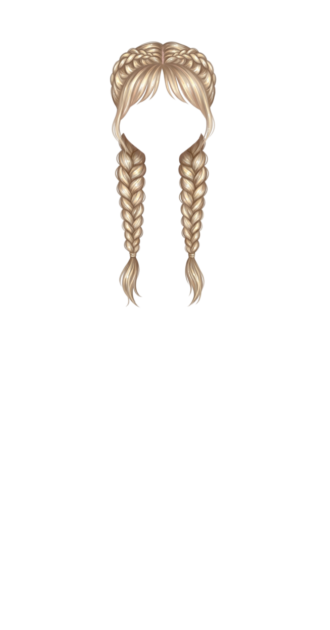 Blonde Dutch Braids With Wispy Bangs