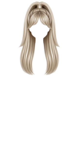 Blonde Half Up Half Down Pony