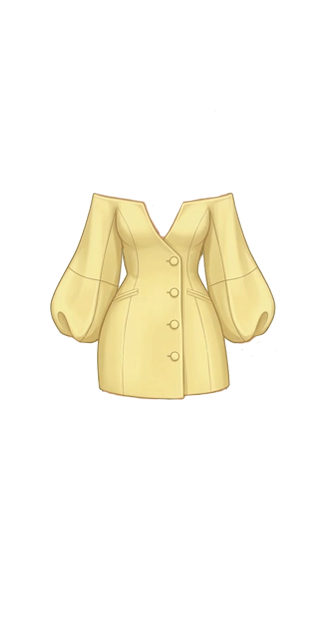 barrel sleeve blazer dress