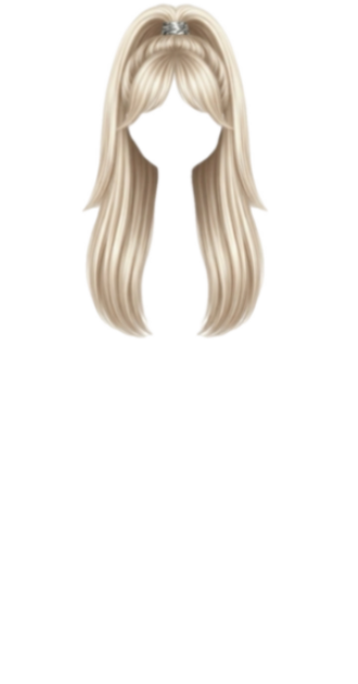 Platinum Half Up Half Down Pony