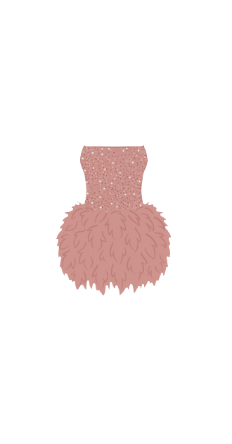 Feathered Sequin Mini Dress