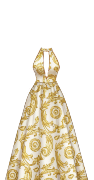 Halter-Neck Printed Dress