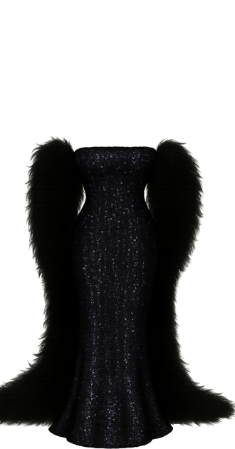 Black Stardust Gown