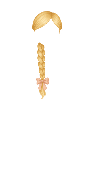 Blonde Braid w Bow
