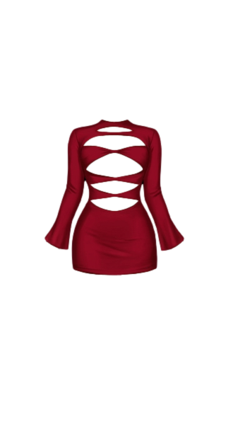 Crimson Lattice Bodycon