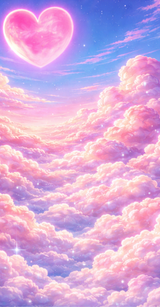 Vibrant Heart Shaped Moon