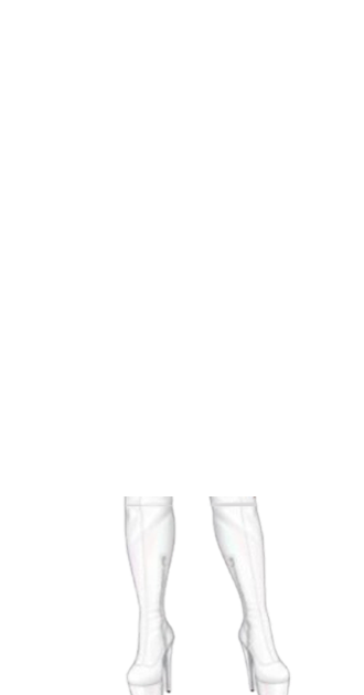 White Latex Boots