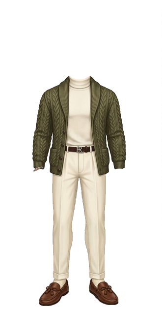 Aran-Knit Cashmere Blazer Cardigan