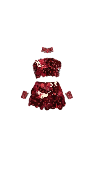 Red Sequin Two-Piece Set