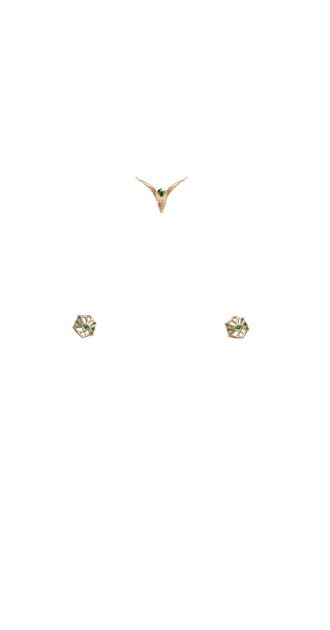 Emerald Filigree Jewelry Set by Nena