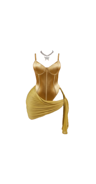 Draped Gold Corset