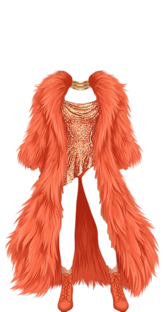 Orange Avant-Garde Runway Look