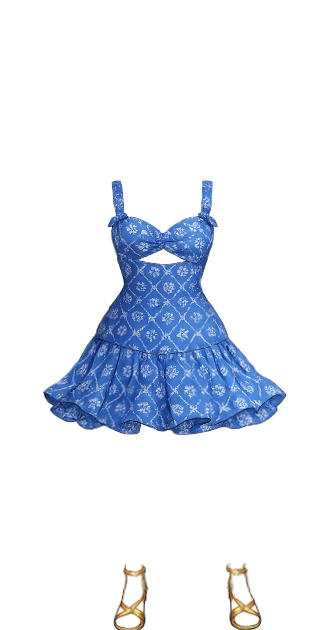 Blue Flowers Dress