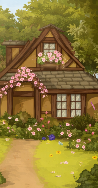 Forest Cabin Background