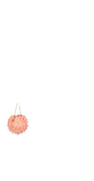 Blush Feather Mini Bag (anti skin)