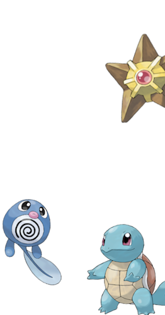 Water Pokemon Trainer (Squirtle + Staryu + Poliwag)