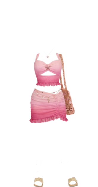 Pink Sunset Halter Set