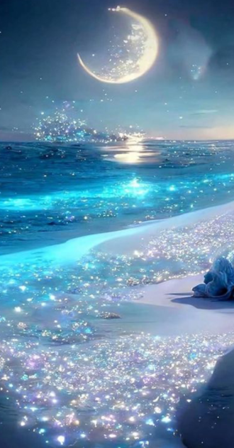 Magical Blue Beach Background