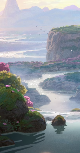 Floral Mountain Background