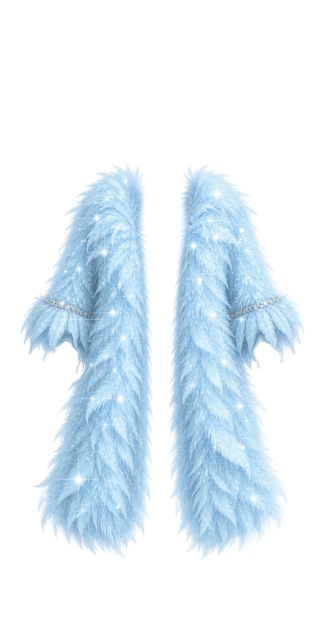 Luna Blue Fur Coat