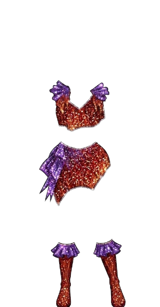 Purple And Orange Glitz