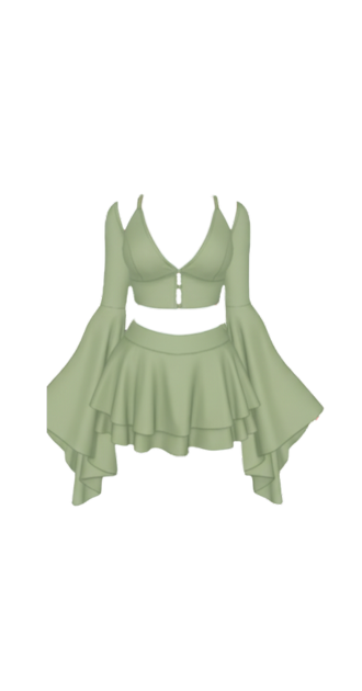 Bell Sleeve Crop Set