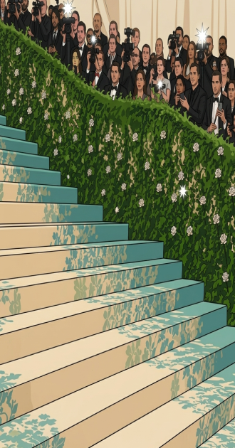 Met Gala stairs