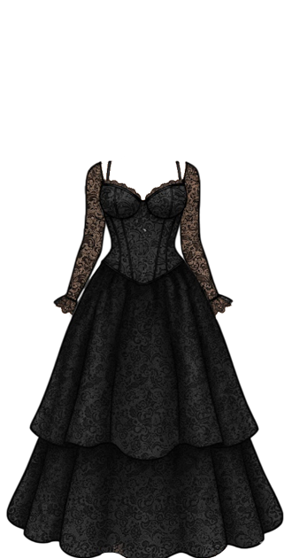 Black Lace Gown