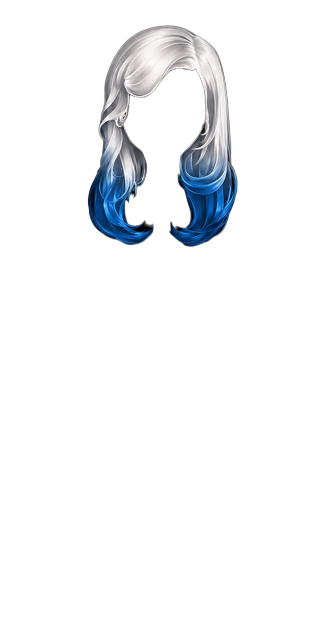 White to Blue Office Hair