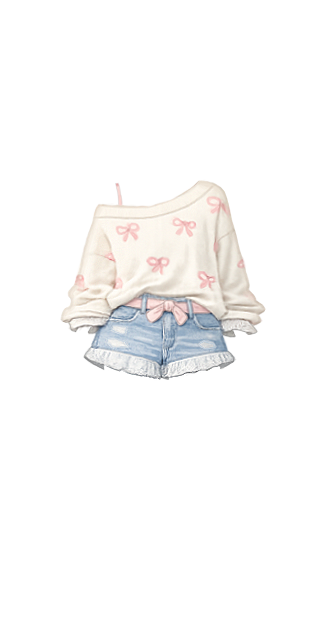 Slouchy Bow Sweater Set