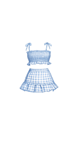 Blue Summer Gingham