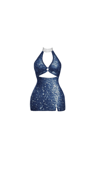 Navy Crystal Halter