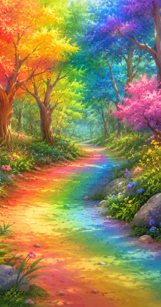 Rainbow Forrest Path