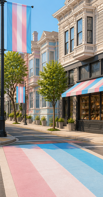 Transgender Pride City Crosswalk