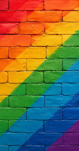 Rainbow Brick Wall