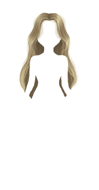 Blonde Frizzy Middle Part