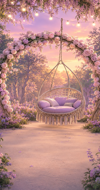Cozy Blooming Swing