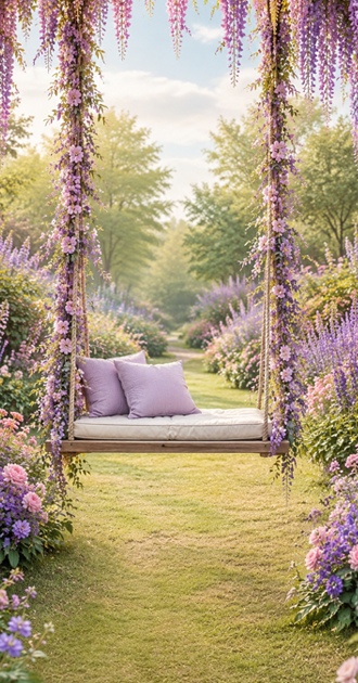 Floral Garden Swing