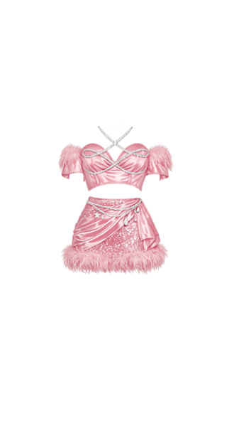 Pink Feather Two-Piece