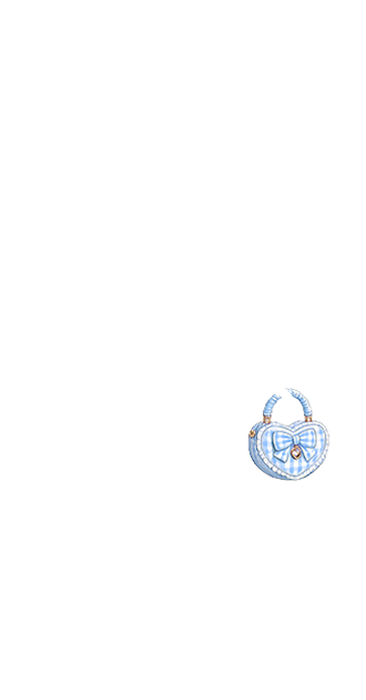 Blue Gingham Heart Handbag