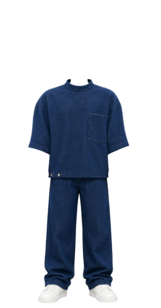Rico Blue Oversize Outfit