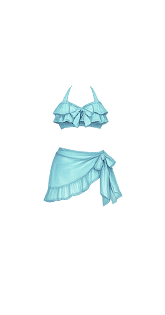 Aqua Ruffle Swim Set