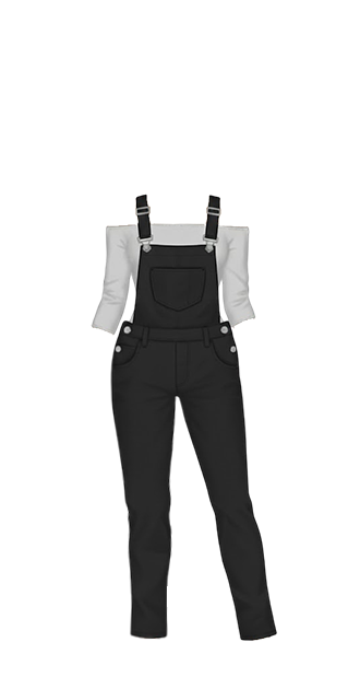 Black Femme Overalls