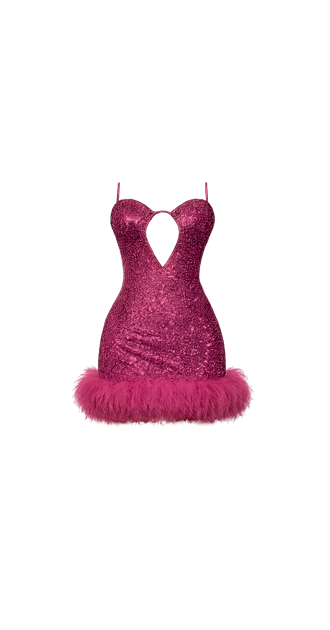 Maroon Puff Dress