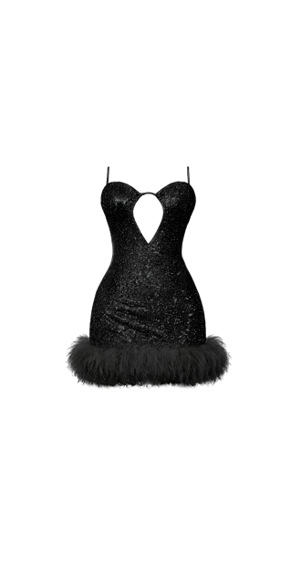 Black Puff Dress