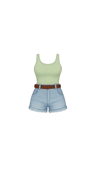 Green tank w/ shorts