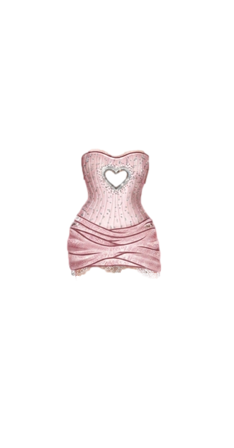Romantic Blush Heart-Cutout Dress