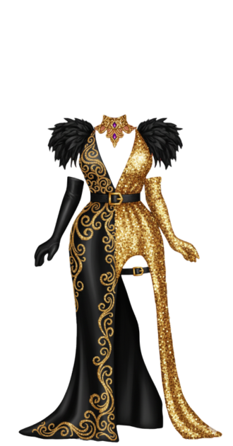 Black and Gold Gown